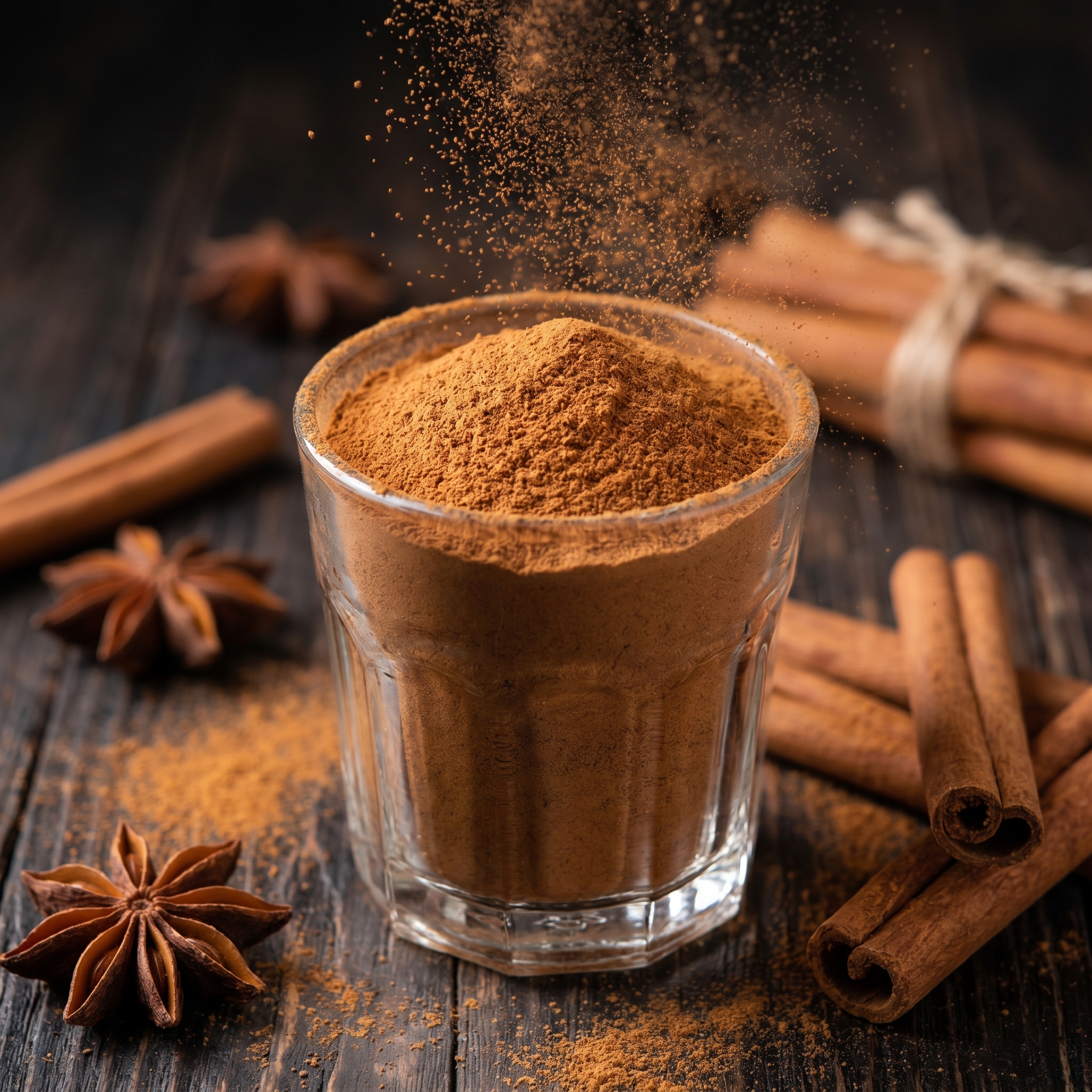 canela em pó shot