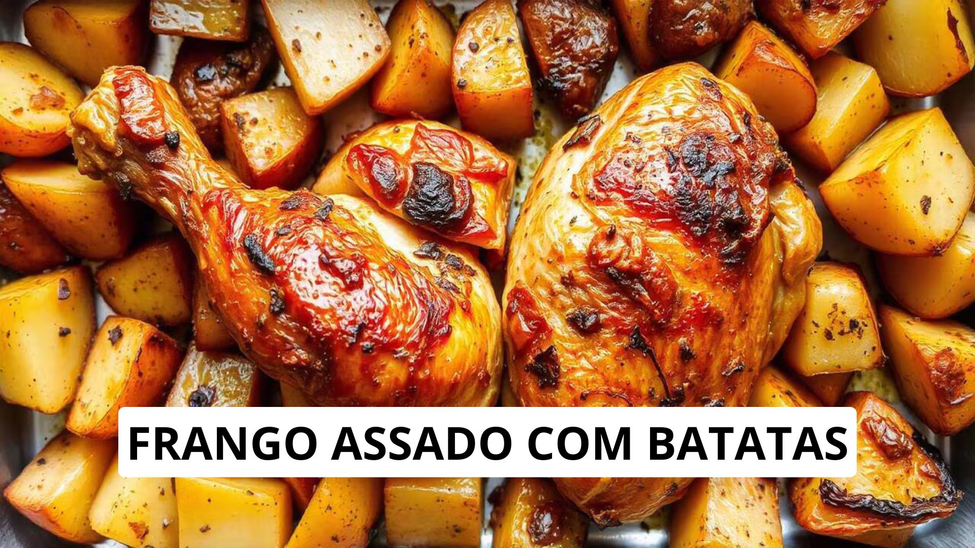 Frango assado com batatas