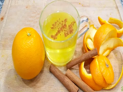 Chá de Canela com Casca de Laranja detox:
