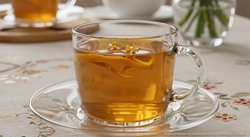 Chá de Capim‑Limão com Casca de Laranja:
